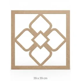 DS003 Geometrik Çerçeve Dekoratif Duvar Süsü Ahşap Boyanabilir Obje